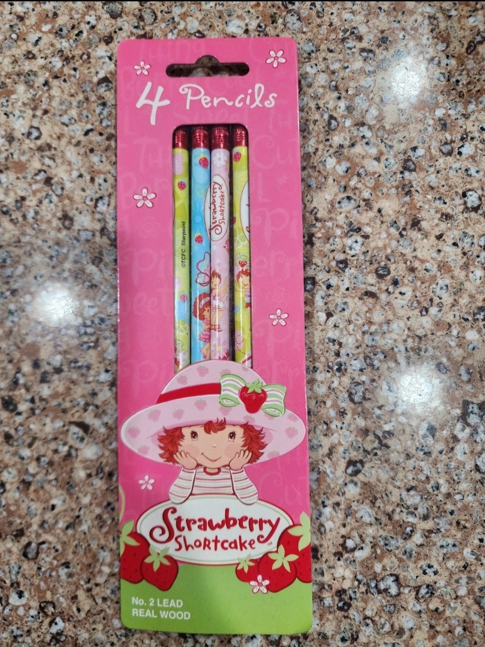 Vintage Strawberry Shortcake  Pencil Set - 4-Pack